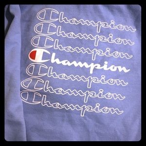 2017 limited edition sky blue champion hoodie